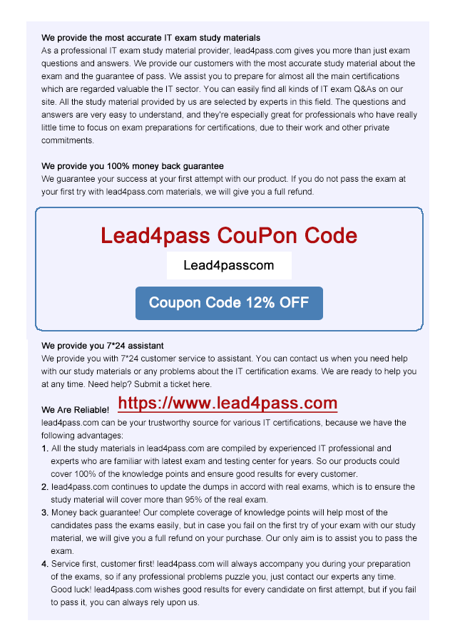 lead4pass PK0-004 coupon